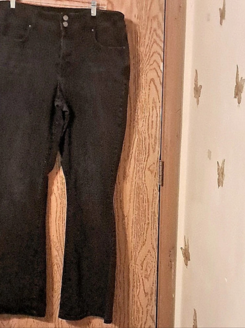 Maurices Everflex High Rise Flare Jean Black Waist 16